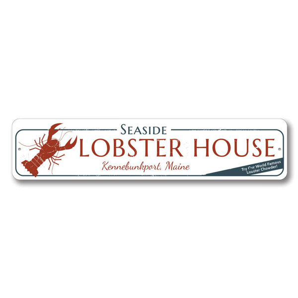 Lizton Sign Shop, Inc Seaside Lobster House Aluminum Sign Wayfair